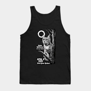 Enigmatic Eclipse Feline - Celestial Gaze Artwork Tank Top